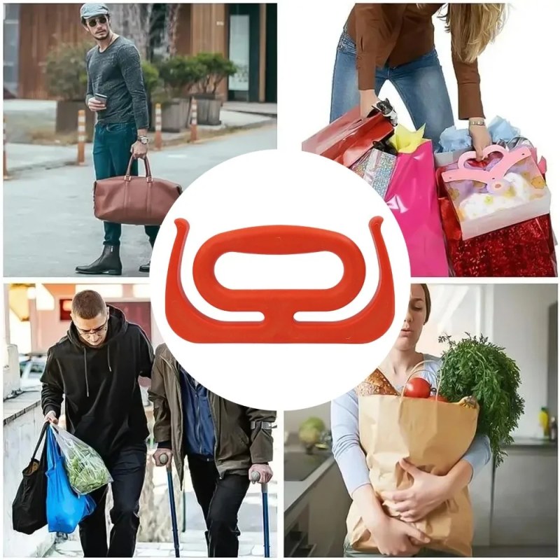 2PCS Portable Grocery Bag Grip Handle | Reusable Shopping Bag Carrier Holder for Easy Carrying