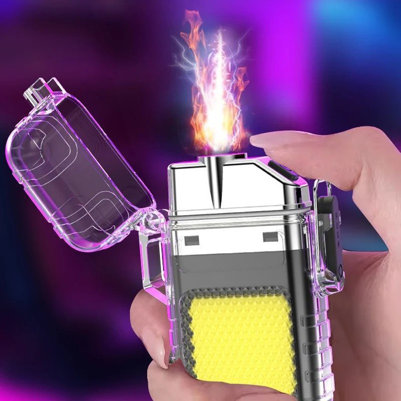 Multi-Function Electric Arc Lighter with LED Keychain Light | USB Rechargeable Waterproof Flameless Lighter