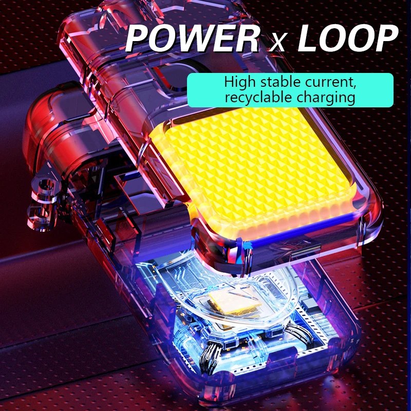Multi-Function Electric Arc Lighter with LED Keychain Light | USB Rechargeable Waterproof Flameless Lighter