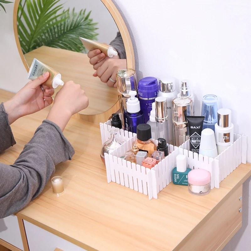 6PCS Adjustable Drawer Organizer Divider | Plastic Grid Storage Separator for Multi-Purpose Organization