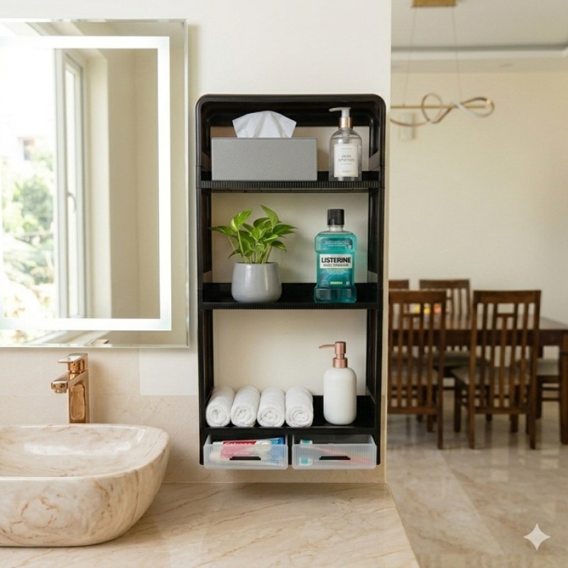 Big Size Multifunctional Storage Rack – Kitchen & Bathroom Organizer