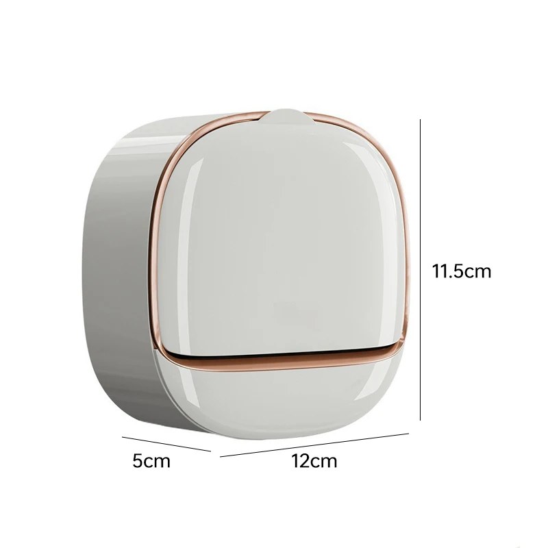 Wall Mounted Waterproof Soap Box with Lid | ABS Self-Draining Soap Dish & Storage Holder