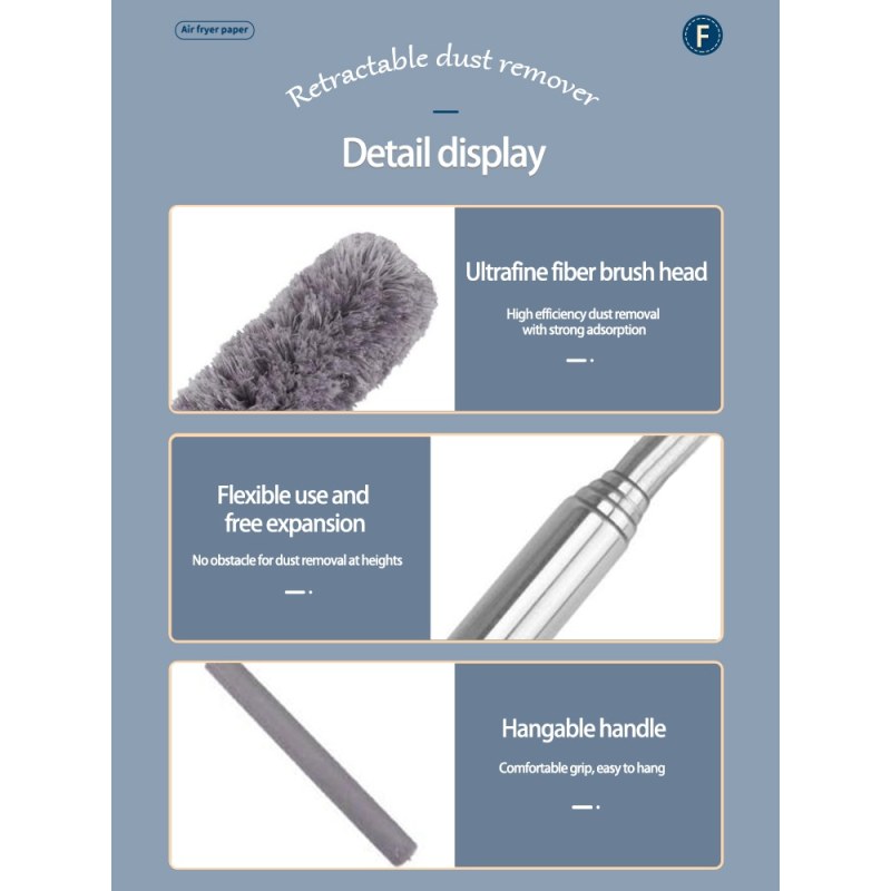 Household Microfiber Duster Cleaning Brush | Extendable Dust Cleaning Tool for Home & Office