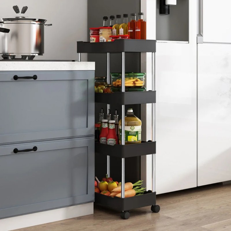 Wide Type High Capacity Multi Purpose Trolly Rack Multifunctional Movable Storage